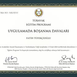 Uygulamada Boşanma Davaları Eğitim Sertifikası